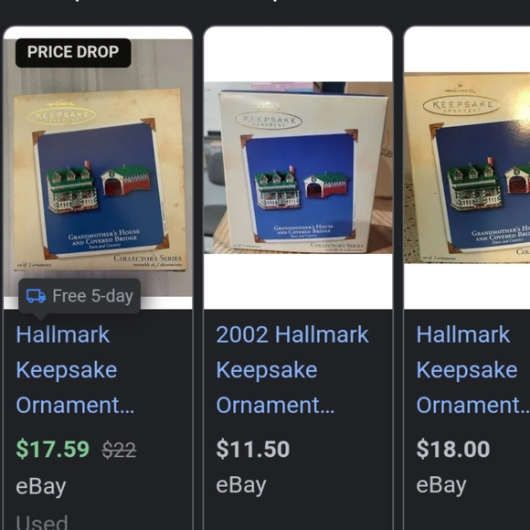 Hallmark Set of 3 Collectors Series Ornaments!! (New) - Picture 7 of 7